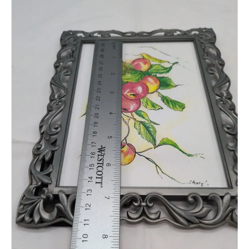 Malden International Designs Pewter Tone 5x7 Ornate Scroll Tabletop Frame Decor
